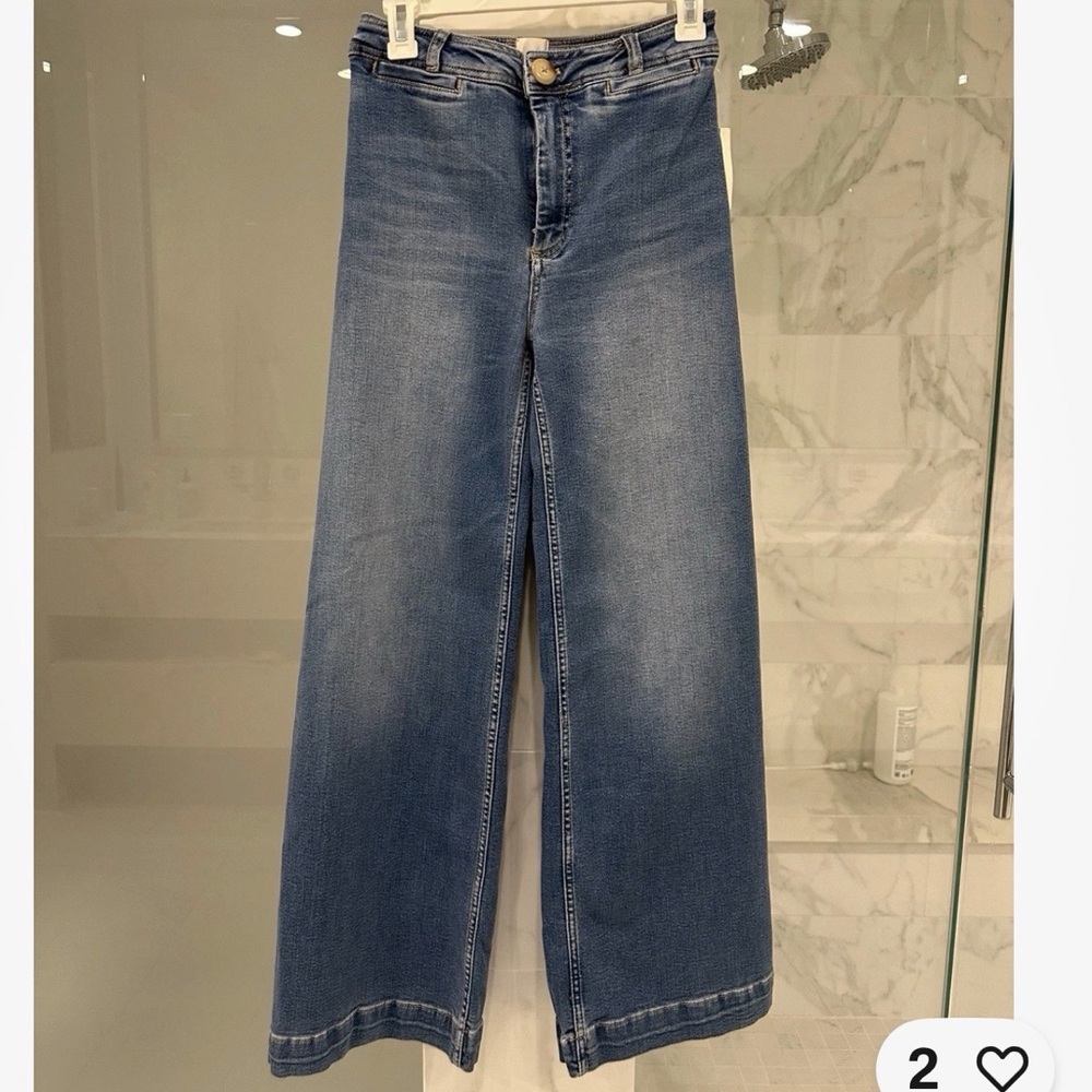 Anthropologie Ettie High Rise Full length wide leg jeans (size 26) - BNWT